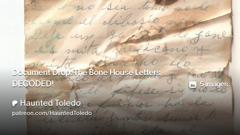 Document Drop: The Bone House Letters DECODED!